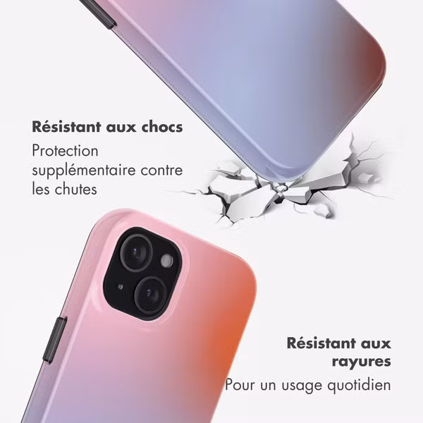 Selencia Coque arrière Vivid avec MagSafe Apple iPhone 15 - Gradient Soft Blush