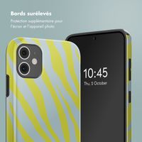 Selencia Coque arrière Vivid Apple iPhone 11 - Zebra Winter Sky Titanium Yellow