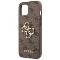 Guess Coque 4G Metal Logo Backcover Apple iPhone 13 Mini - Marron