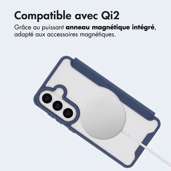 imoshion Bookcase transparente avec MagSafe Samsung Galaxy S26 - Bleu