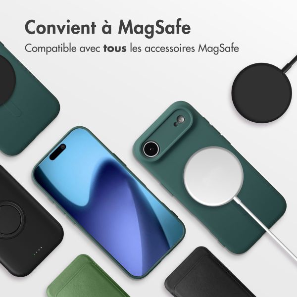 imoshion Coque Couleur avec MagSafe Apple iPhone Air - Vert foncé