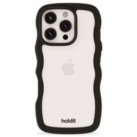 Holdit Coque Wavy iPhone 16 Pro - Black / Transparent