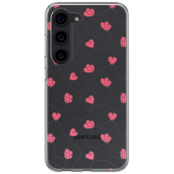 imoshion Coque design pour Samsung Galaxy S23 - Dusty Rose Connected Hearts