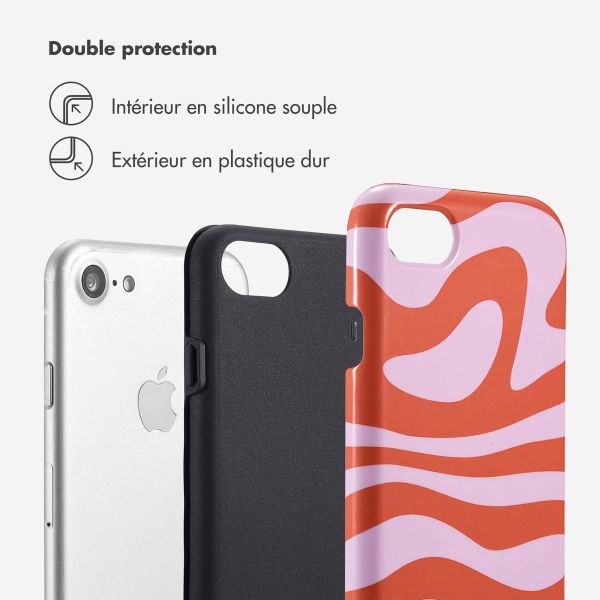 Selencia Coque arrière Vivid Apple iPhone SE (2022 / 2020) / 8 / 7 / 6(s) - Dream Swirl Pink