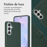 Accezz Étui de télephone portefeuille en cuir 2-en-1 avec MagSafe Samsung Galaxy S26 Plus - Cedar Green