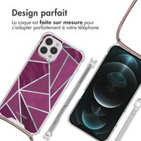 imoshion Coque Design avec cordon iPhone 12 Pro Max - Bordeaux Graphic