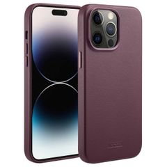 Accezz Coque arrière en cuir avec MagSafe Apple iPhone 14 Pro Max - Heath Purple
