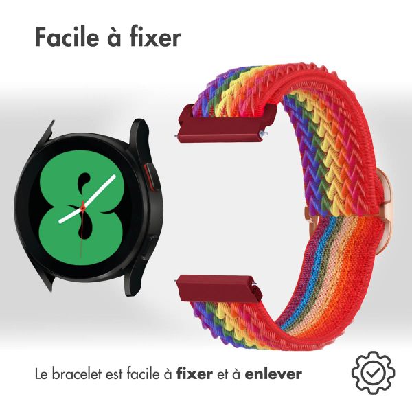 imoshion Bracelet élastique en nylon Samsung Galaxy Watch 7 40/44 mm - Rainbow