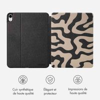 Selencia Coque tablette Vivid iPad 10 (2022) 10.9 pouces - Art Wave Black