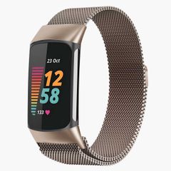 imoshion Bracelet magnétique milanais Fitbit Charge 5 - Taille M - Champagne
