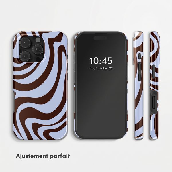 Selencia Coque arrière Vivid avec MagSafe Apple iPhone 16 Pro - Dream Swirl Chocolate