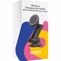 Accezz Support de téléphone pour voiture - MagSafe - Chargeur sans fil - Universel - Tableau de bord et pare-brise - Noir