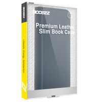 Accezz Étui de téléphone Slim Folio en cuir de qualité supérieure Apple iPhone SE (2022 / 2020) / 8 / 7 / 6(s) - Bleu foncé