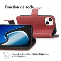 imoshion Étui de téléphone portefeuille iPhone 15 - Rouge