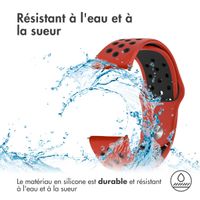 imoshion Bracelet sportif en silicone - Connexion universelle de 22 mm - Rouge / Noir