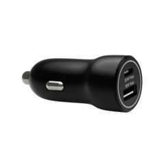 dbramante1928 re-charge | Chargeur de voiture - USB-C 30 Watt + USB-A 18 Watt - Noir