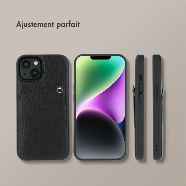 Selencia Coque Riva avec porte-cartes Apple iPhone 14 / 13 - Noir