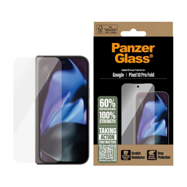 PanzerGlass Protection d'écran en verre trempé Anti-bactéries Google Pixel 10 Pro Fold
