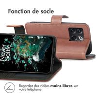 imoshion Étui de téléphone portefeuille Luxe OnePlus 10T - Brun