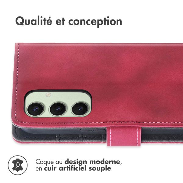 imoshion Etui de téléphone portefeuille avec cordon Samsung Galaxy S24 FE - Rouge