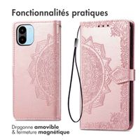 imoshion Etui de télephone Mandala Xiaomi Redmi A1 / A2 - Rose Doré