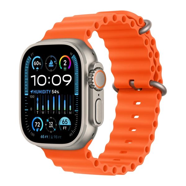 Apple Extension pour Bracelet Océan Apple Watch | 44/45/46/49 mm - Taille XL - Orange