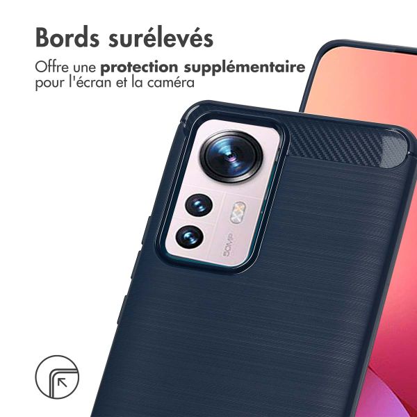 imoshion Coque Brushed Xiaomi 12 Pro - Bleu foncé