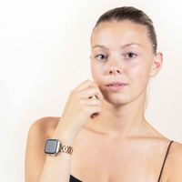 Selencia Bracelet à maillons fin en acier Apple Watch Series 1 t/m 9 / SE (38/40/41 mm) | Series 10 / 11 (42 mm) - Rose Doré