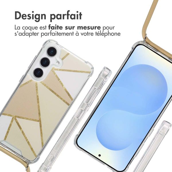 imoshion Coque Design avec cordon Samsung Galaxy S25 - Beige Graphic