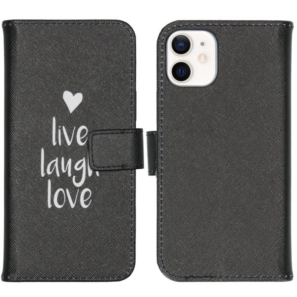 imoshion Coque silicone design iPhone 12 Mini - Live Laugh Love