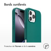 Accezz Coque Liquid Silicone avec MagSafe iPhone 16 Pro Max - Forest Green