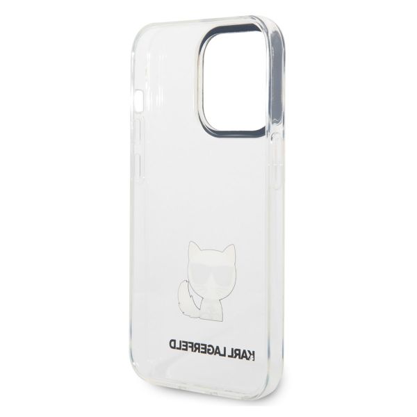 Karl Lagerfeld Coque arrière rigide Choupette iPhone 14 Pro Max - Transparent