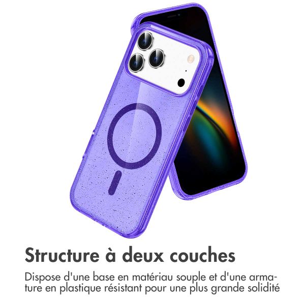 imoshion Coque Pailletée avec MagSafe Apple iPhone 17 Pro Max - Violet