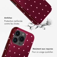 Selencia Coque arrière Vivid Apple iPhone 15 Pro - Happy Dots Burgundy