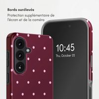 Selencia Coque arrière Vivid Samsung Galaxy S26 - Happy Dots Burgundy