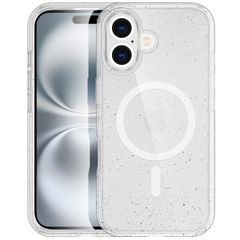imoshion Coque Pailletée avec MagSafe Apple iPhone 16 - Paillettes Transparent