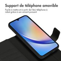 Accezz Étui de téléphone portefeuille en cuir de qualité supérieure 2 en 1 Samsung Galaxy A34 (5G) - Noir