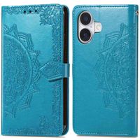 imoshion Etui de téléphone portefeuille Mandala iPhone 16 - Turquoise