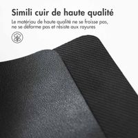imoshion Tapis de souris - Tapis de souris en similicuir - 21 x 26 cm - Noir