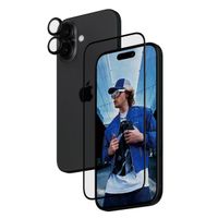 PanzerGlass ﻿Pack 2-en-1 - Protection d'écran antibactérienne Ultra-Wide Fit avec applicateur + Protection de caméra iPhone 16