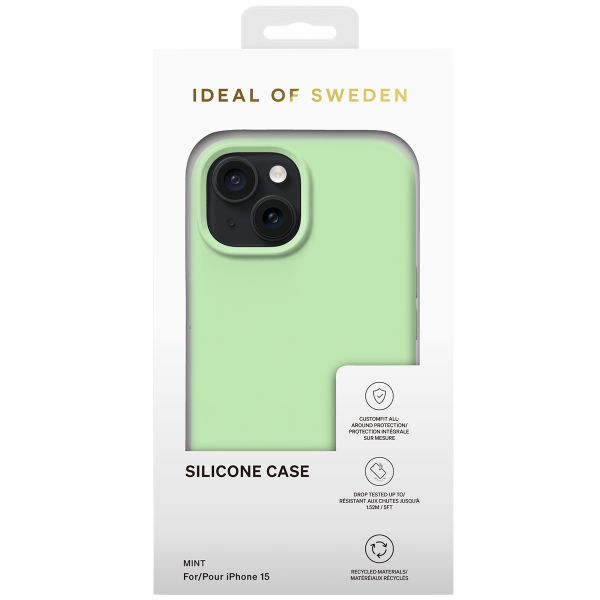 iDeal of Sweden Coque Silicone iPhone 15 - Mint