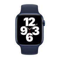 Apple Bracelet Boucle unique en Silicone Apple Watch Series 1 - 9 / SE (38/40/41 mm) | Series 10 / 11 (42 mm) - Taille 8 - Deep Navy