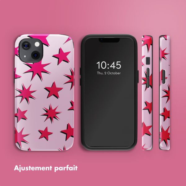 Selencia Coque arrière Vivid avec MagSafe Apple iPhone 13 - Stars Rubine Red Light Pink