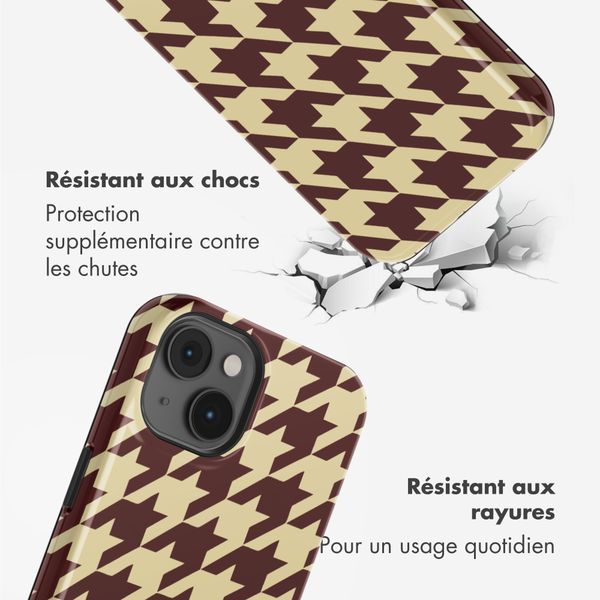 Selencia Coque arrière Vivid avec MagSafe Apple iPhone 14 - Pied-de-Poule