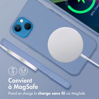 imoshion Coque arrière Color avec cordon amovible et MagSafe Apple iPhone 13 - Ash Blue