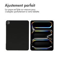 Accezz Coque Liquid Silicone avec porte-stylet Apple iPad Pro 13 (2025) M5 / (2024) M4 - Noir