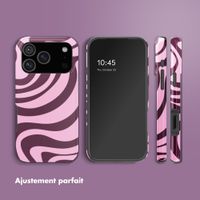 Selencia Coque arrière Vivid Apple iPhone 17 Pro Max - Wavy Swirl Pink Plum