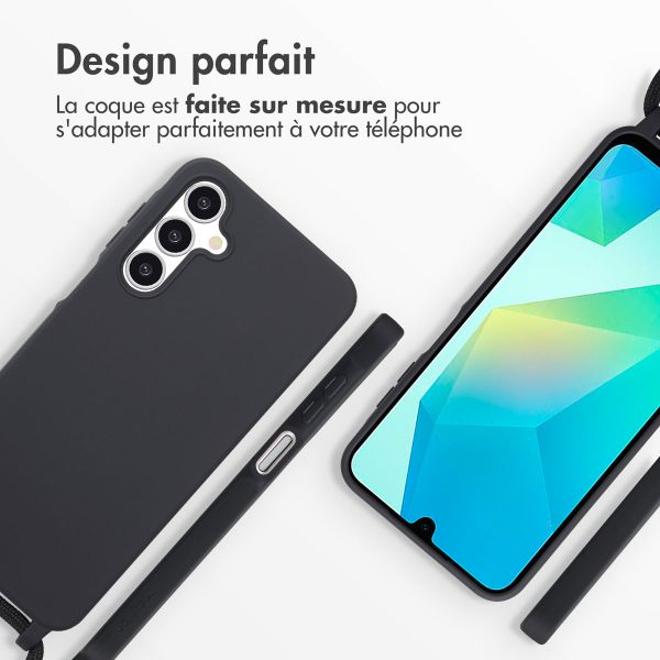 imoshion Coque en silicone avec cordon Samsung Galaxy A16 - Noir