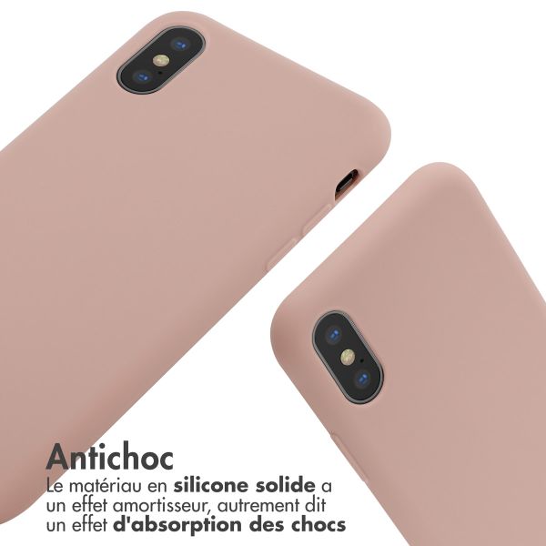 imoshion Coque en silicone avec cordon Apple iPhone X / Xs - Sand Pink
