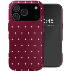 Selencia Coque arrière Vivid avec MagSafe Apple iPhone 17 Pro Max - Happy Dots Burgundy